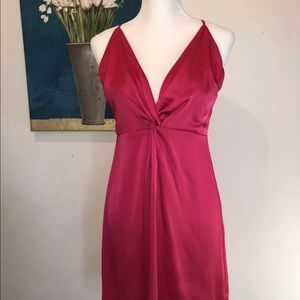 Express Size 10 Silky-Satin magenta Salsa dress
